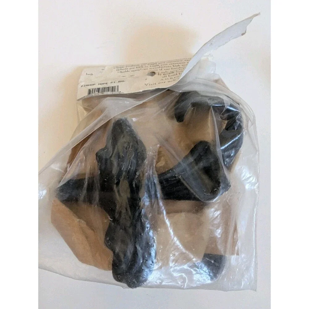 ADR Antique Drapery Rod Co Leaf Branch Finials Pair Soft Black Curtain Rod TX